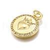 Rack Plating Brass Micro Pave Cubic Zirconia Pendants KK-K401-82G-2