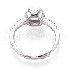 Rhodium Plated 925 Sterling Silver Micro Pave Cubic Zirconia Solitaire Ring Settings STER-T008-13P-3
