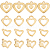 Beebeecraft 48Pcs 4 Style 201 Stainless Steel Charms STAS-BBC0003-14-1