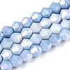 Electroplate Bicone Glass Beads Strands EGLA-T021-6mm-16-09-1