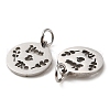 304 Stainless Steel Charms STAS-D050-07P-13-3
