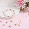Beebeecraft 8Pcs Brass Micro Pave Clear Cubic Zirconia Charms FIND-BBC0003-56-4