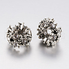 Tibetan Style Alloy Rhinestone European Beads PALLOY-F200-04B-2