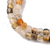 Natural Gold Rutilated Quartz Beads Strands G-RM241221-K2-4