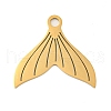 Ion Plating(IP) 304 Stainless Steel Pendants STAS-B056-10G-06-1