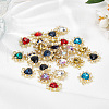 FIBLOOM 20Pcs 10 Colors Golden Alloy Pendants FIND-FI0001-25-4