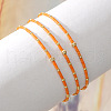 3Pcs Bohemian Style Column Glass Seed Beads Stretch Bracelet Set for Women AN9435-3-2