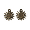 Tibetan Style Alloy Pendant Cabochon Settings MLF1377Y-NF-2