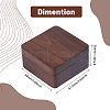 Wooden Jewelry Cufflinks Storage Magnetic Gift Case CON-WH0095-78B-2