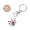 3Pcs Glass Angel Pendant Keychain KEYC-MZ00038-4