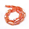 Full Rainbow Plated Faceted Teardrop Glass Bead Strands X-EGLA-J096-FR06-2