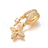 Brass Micro Pave Cubic Zirconia Pendants KK-C085-11G-2