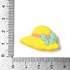 Hat with Bowknot Silicone Focal Beads SIL-M006-04A-3