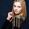 SUPERFINDINGS 2Pcs Iron & Felt Fashion Tassel Epaulette AJEW-FH0004-04B-6