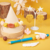 Beadthoven 12 Style Food Grade Eco-Friendly Silicone Focal Beads SIL-BT0001-07-6