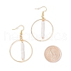 Natural White Jade Beads Dangle Earrings for Women EJEW-JE04710-01-4