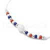 Independence Day Glass Seed Beads Braided Bead Bracelets BJEW-MZ00179-02-4