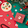 SUNNYCLUE 96Pcs 16 Styles Christmas Opaque Resin Cabochons RESI-SC0005-62-4