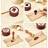 Brass Wax Seal Stamps with Wood Handle AJEW-WH0412-0067-3