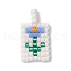Seed Beads Beaded Charms PALLOY-MZ00256-3