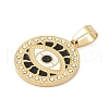 Ion Plating(IP) 304 Stainless Steel Enamel Rhinestone Pendants STAS-Q325-03F-G-2