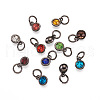48Pcs 12 Colors Alloy Rhinestone Charms FIND-TA0001-36B-4