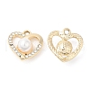 UV Plating Alloy Rhinestone Pendants PALLOY-A004-03G-2