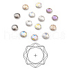 K9 Faceted Glass Rhinestone Cabochons GLAA-H106-F01-M-1