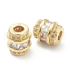 Brass Clear Cubic Zirconia Beads ZIRC-B010-27G-2