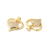 Brass Micro Pave Clear Cubic Zirconia Pendants ZIRC-L103-044G-2