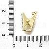 Brass Micro Pave Cubic Zirconia Pendants KK-K400-35G-01-3