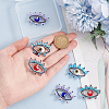 6Pcs 3 Colors Glass Seed Beaded Pendants PALLOY-GO00026-3