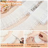 FINGERINSPIRE 5 yards Double Layer Polyester Pleated Lace Ribbon OCOR-FG0002-12B-3