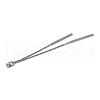 Brass Box Chain Ear Nuts KK-G510-04P-2