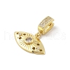 Brass Micro Pave Cubic Zirconia Pendants KK-U047-14G-2