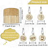 20Pcs 10 Style Round Wood Locking Stitch Markers TOOL-WH0057-003-2