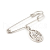 Tibetan Style Alloy Brooch with Charm JEWB-BR00066-4
