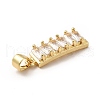 Rack Plating Brass Micro Pave Cubic Zirconia Pendants KK-E072-11G-3