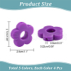  20Pcs 5 Colors Food Grade Eco-Friendly Silicone Beads SIL-NB0001-14B-2