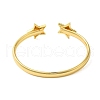 Rack Plating Brass Micro Pave Cubic Zirconia Cuff Bangles BJEW-P336-02B-G-3