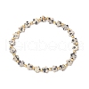 Natural Dalmatian Jasper Beads Stretch Bracelets for Women BJEW-JB11768-05-2
