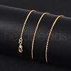 Long-Lasting Plated Brass Curb Chain Necklaces NJEW-K112-07G-NF-2
