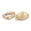 Real 18K Gold Plated Brass Micro Pave Colorful Cubic Zirconia Pendants ZIRC-A020-20G-4