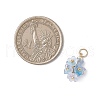 12Pcs Flower Transparent Acrylic Pendants PALLOY-JF03894-2