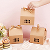 House Shaped Kraft Paper Folding Gift Box with Hollow Window and Ribbon AJEW-WH0166-88A-3