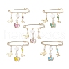 Alloy Enamel Charm Pins JEWB-BR00162-1