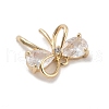 Brass with Clear Cubic Zirconia Pendants KK-Z061-22G-2