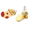 Ion Plating(IP) 304 Stainless Steel Enamel Stud Earrings EJEW-I316-03G-02-2