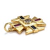 Brass Micro Pave Cubic Zirconia Pendants ZIRC-L100-023G-3