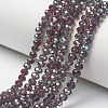 Electroplate Glass Beads Strands EGLA-A034-T1mm-J03-1